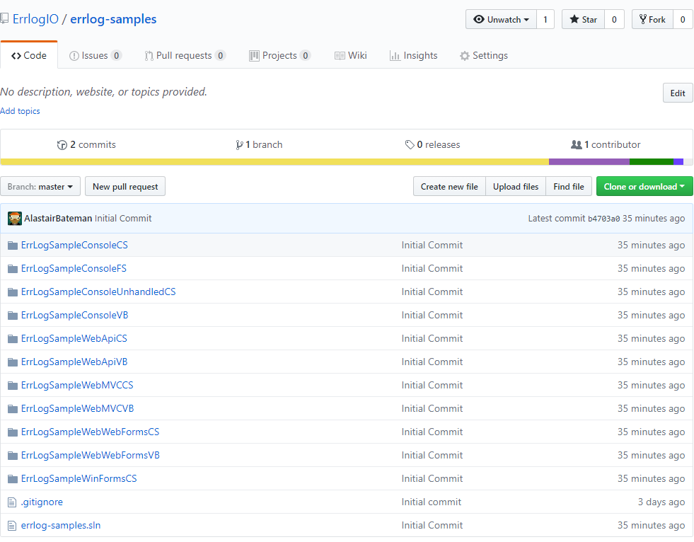 Our GitHub samples are now live - learn how to implement ErrLog.IO in your favourite framework.