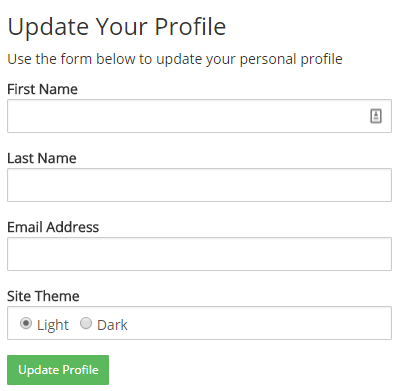 Updating your Profile